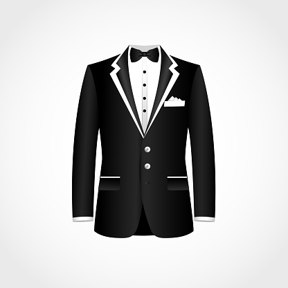 Suit icon isolated on white background. Vector illustration