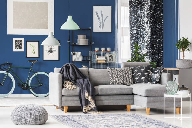istock Sapphire living room with bike 874000614