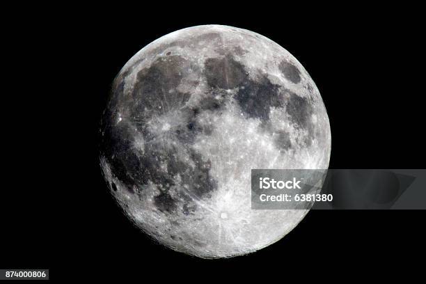 Full Moon Stock Photo - Download Image Now - Full Moon, Horizontal, Moon