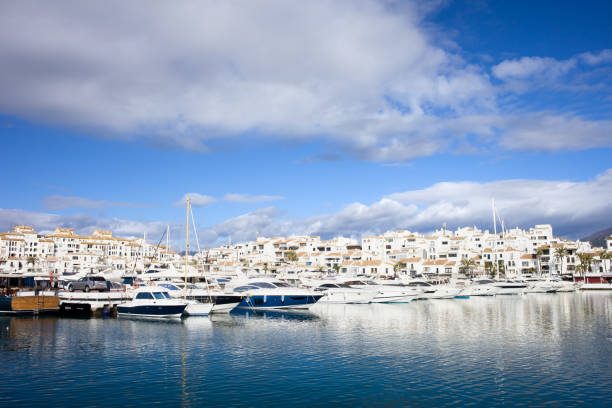 istock Puerto Banus Marina and Skyline in Spain 874006872