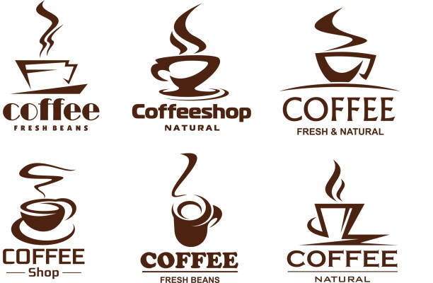 ベクトル コーヒー カップ コーヒー ショップ カフェのアイコン - cafe latté cream espresso点のイラスト素材／クリップアート素材／マンガ素材／アイコン素材