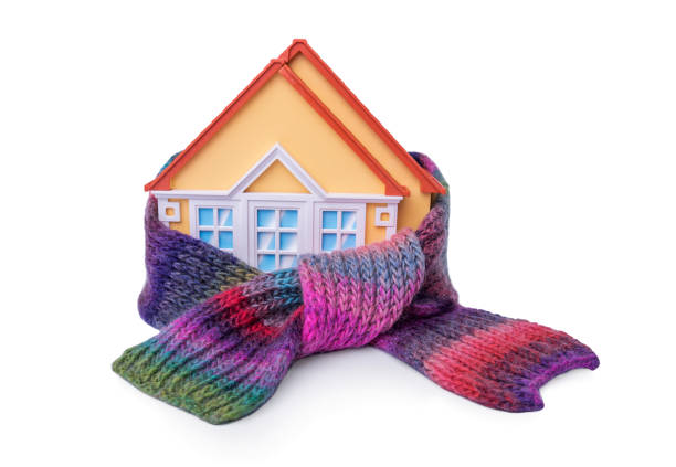 istock House is wrapped in a scarf. 874030026