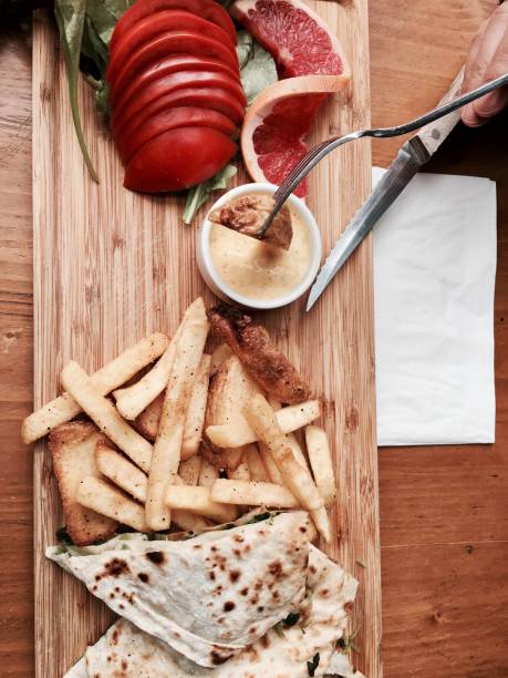 Turkish "Gozleme" Food in a Restaurant