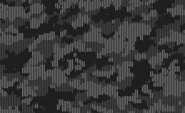 Vector illustration of Dark Camouflage Pattern