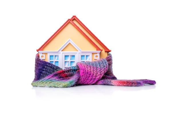 istock House is wrapped in a scarf. 874036126