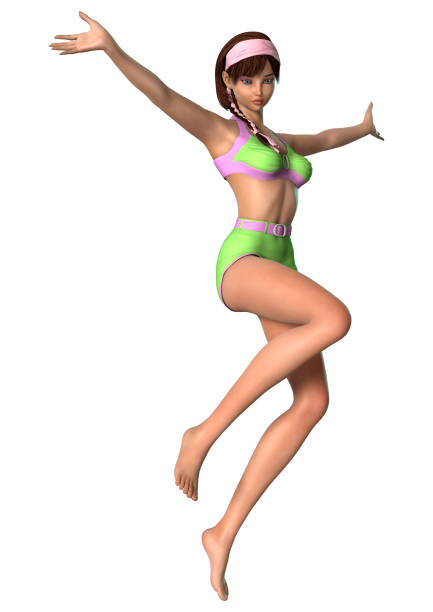 istock 3D rendering teenager girl on white 874042412