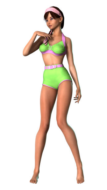 istock 3D rendering teenager girl on white 874042426