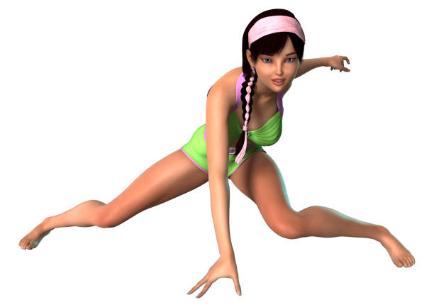 istock 3D rendering teenager girl on white 874042452