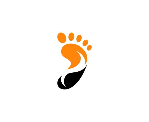 Foot icon This illustration/vector you can use for any purpose related to your business. foot steps logo stock illustrations