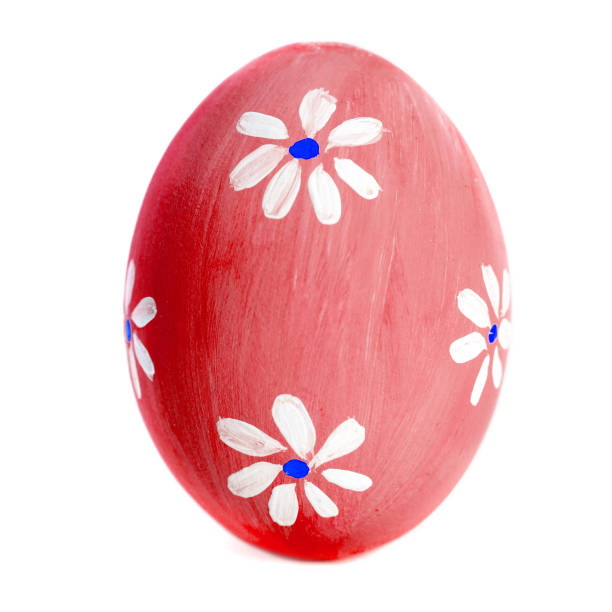 istock Colorful Egg isolated on white background close up. Happy Easter Handmade painted color Egg 874048002