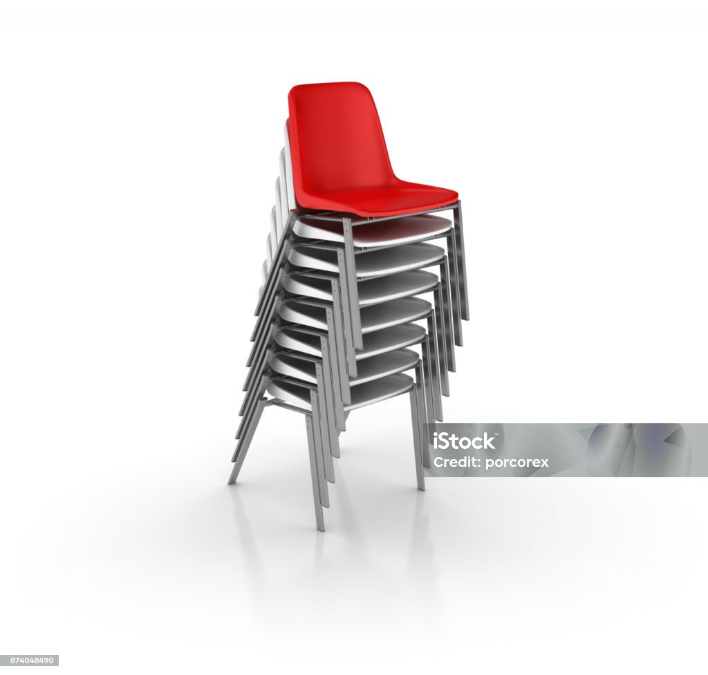 Chairs Stack 3d Rendering Stock Photo - Download Image Now - Chair ...