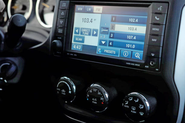 Dashboard of the car in FM receiver