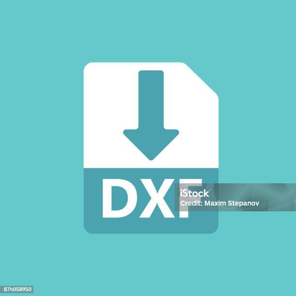 Dxf Vector Icon Download File Stock Illustration - Download Image Now - Arrow Symbol, Color Image, Computer