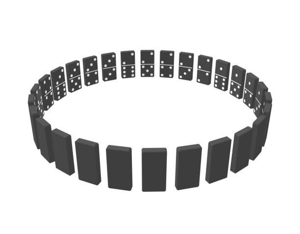 istock Circle of dominoes. Isolated on white background. Vector illustration. 874081854