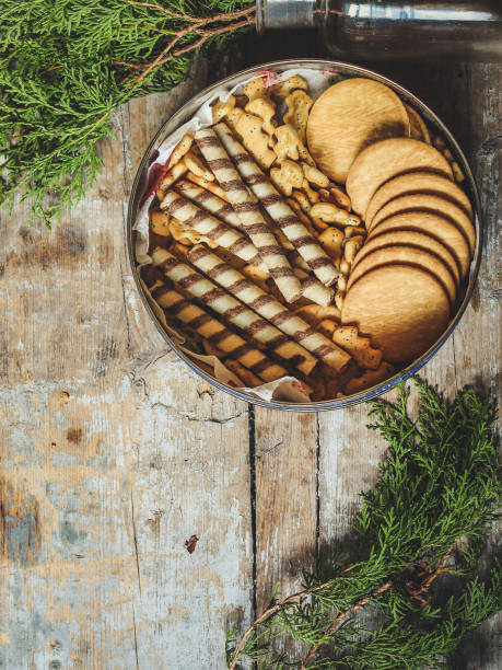istock sweet cookies different grades in a container on a wooden surface 874084394