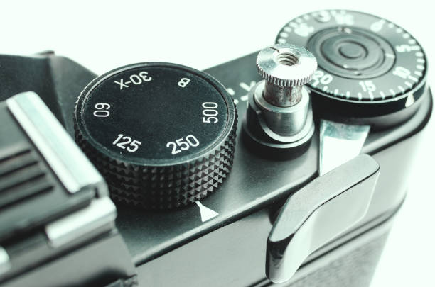 istock the adjusting ring on the old camera on white background 874091244