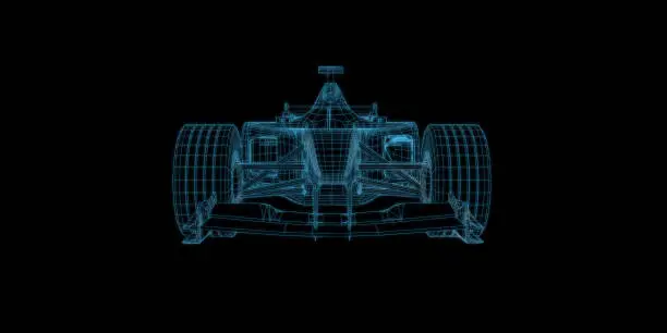 racing car 3d rendering illustration