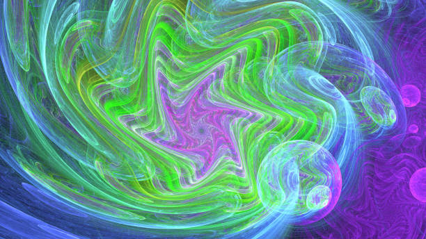 istock Clubs of colored smoke. Displacement time and space. 874091928