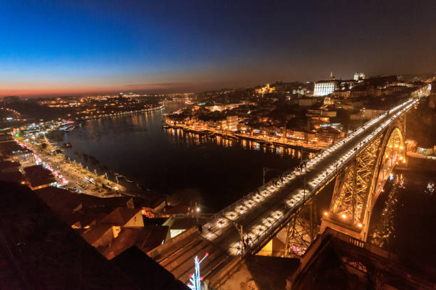 istock night view of porto from high 874099398