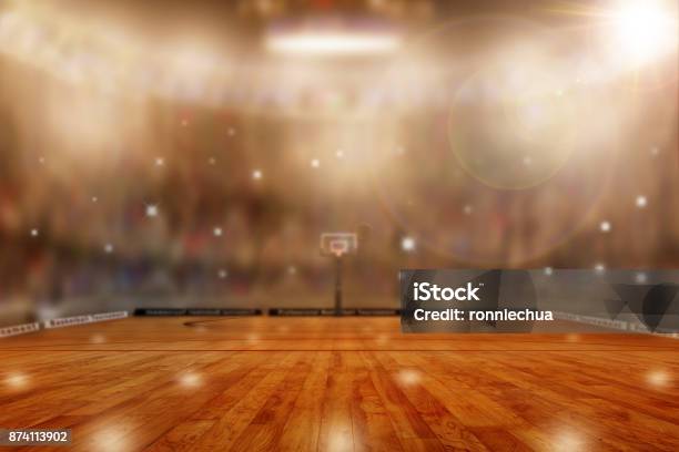 Basketballarena Mit Textfreiraum Stockfoto und mehr Bilder von Basketball - Basketball, Spielfeld, Stadion