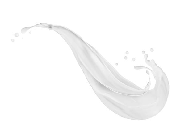 istock Splashes of cream close-up on a white background 874114014