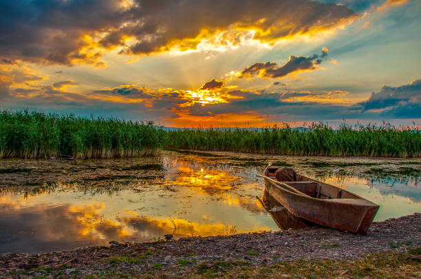 istock Afyon, Turkey. June 09, 2013. The sunset in Karamik Lake. 874114598