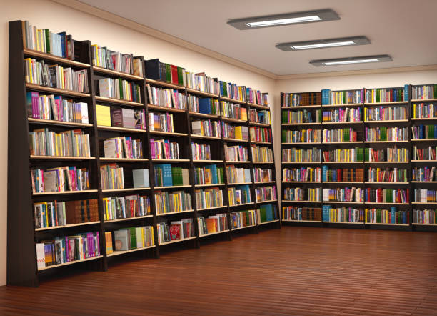 istock Bookshelf in book store 874114984