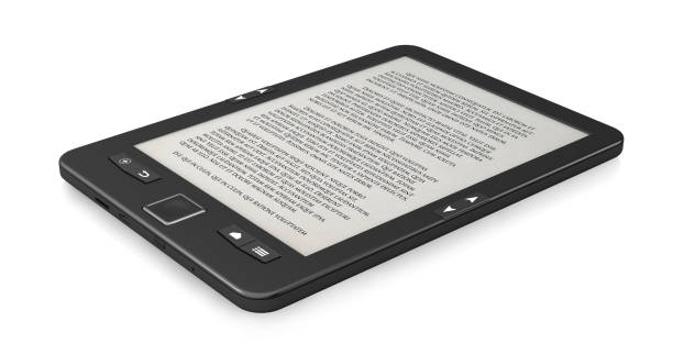 book reader, - kindle book reading digital display imagens e fotografias de stock