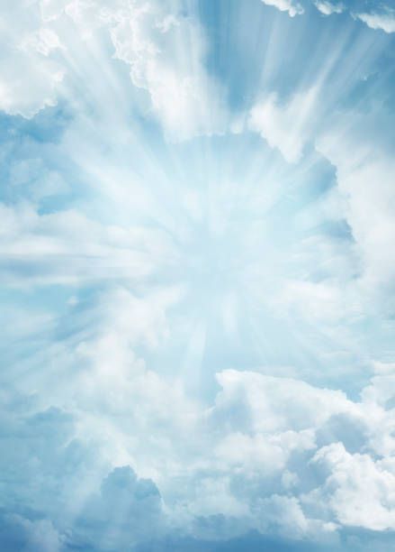 Sky Bright sun shining in clouds heaven clouds stock pictures, royalty-free photos & images