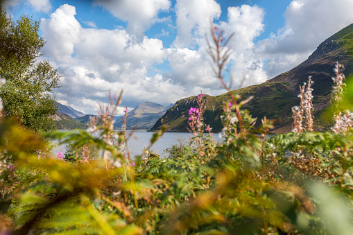 Sunlight on Ennerdale Water, Cumbria, the Lake District, England in the UK