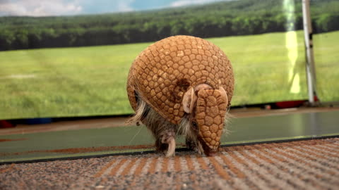 Armadillo Standing In Grass Stock Video - Download Video Clip Now -  Armadillo, Anteater, Six-banded Armadillo - iStock