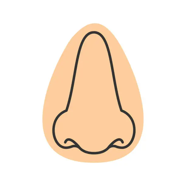 Vector illustration of Human nose icon