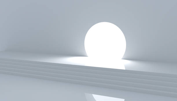 istock Large futuristic room 874140312