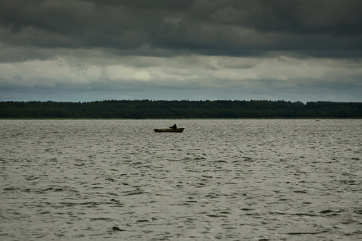 Storm clouds over Lake Seliger