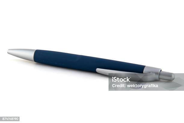 Stift Isoliert Auf Weißem Hintergrund Stockfoto und mehr Bilder von Stift - Stift, Kugelschreiber, Blau