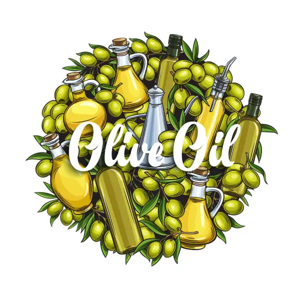 Vector illustration of banner template olive oil