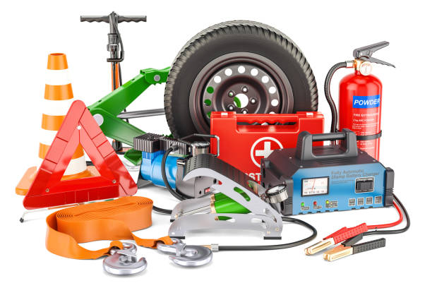 istock Automotive tools, equipment and accessories. 3D rendering 874157416