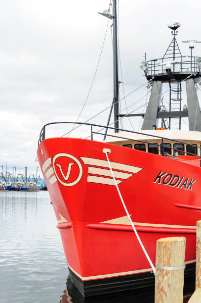 commercial fishing vessel kodiak - eastman kodak company imagens e fotografias de stock