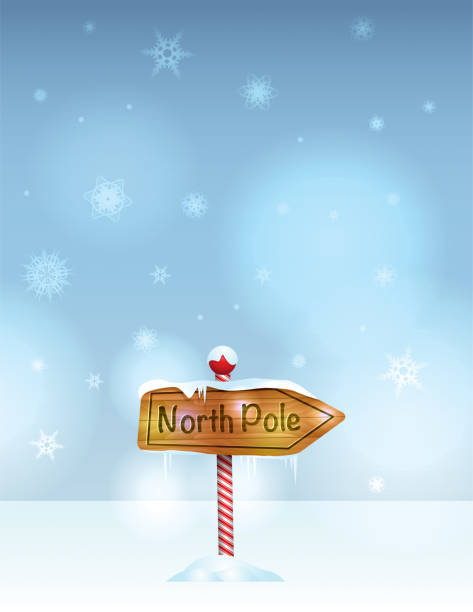 ilustraciones, imágenes clip art, dibujos animados e iconos de stock de ilustración de signo de polo norte - pole sign north north pole