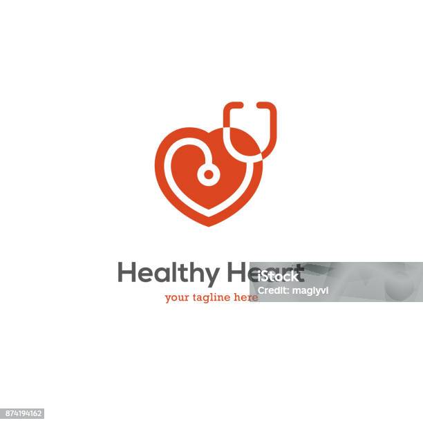 Heart Icon With Stethoscope Stock Illustration - Download Image Now - Stethoscope, Heart Shape, Icon Symbol