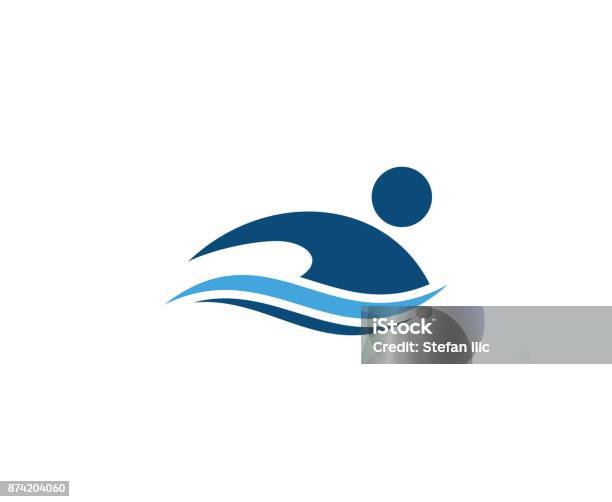 Icona Nuoto - Immagini vettoriali stock e altre immagini di Nuoto - Nuoto, Logo, Piscina