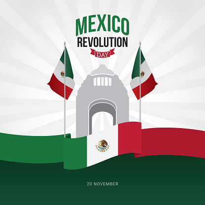 Mexico Revolution Day Vector Design.