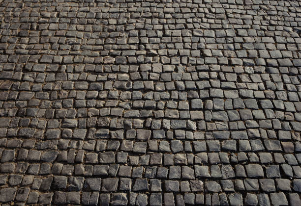 Texture of a square paving stones stock photo