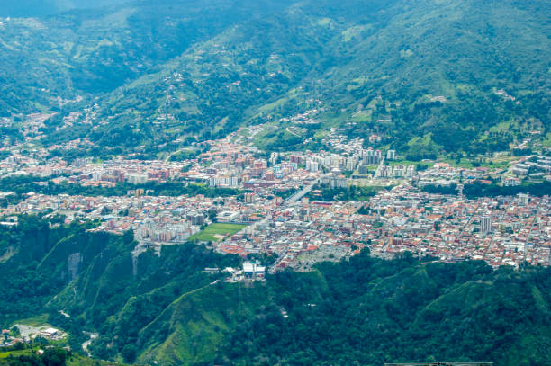 The city of the mountain los andes Merida the Andes landscape of the mountains in merida venezuela stock pictures, royalty-free photos & images