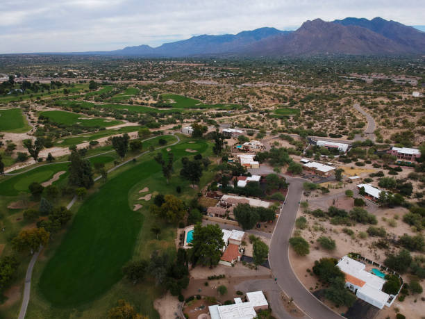 istock American horizon and golf course in the desert. 874224990