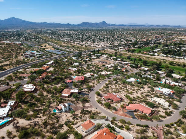 istock America's wide sky and residential district. 874225100