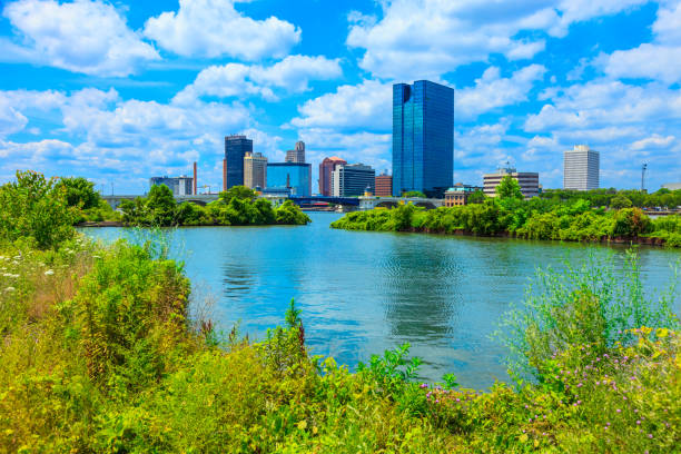 istock Dayton Ohio with Great Miami River in spring 874228642