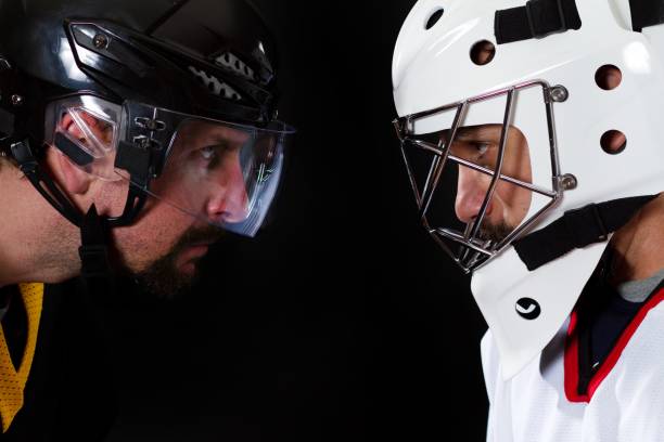 istock Hockey player stare down 874230932