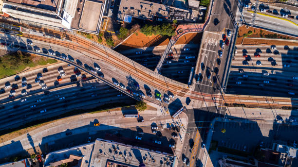 Los Angeles crossway junction aerial view Los Angeles crossway junction aerial view highway 405 photos stock pictures, royalty-free photos & images