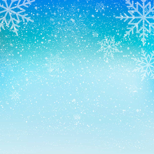 メリー クリスマスと幸せな新年の雪または青の背景に雪の結晶を輝く下落しています。ベクトル。 - christmas defocused selective focus christmas tree点のイラスト素材／クリップアート素材／マンガ素材／アイコン素材
